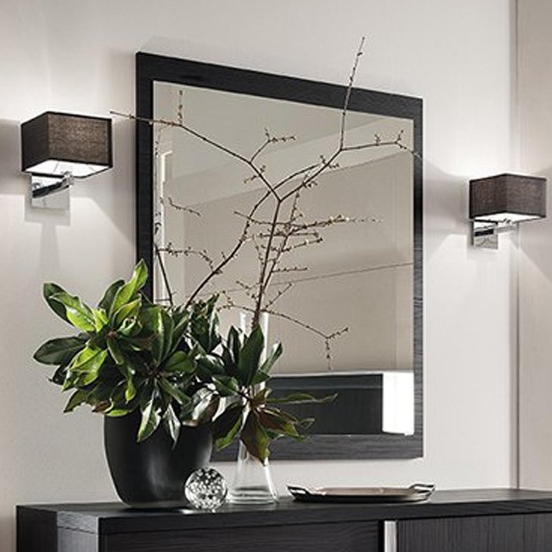 Photo 1 of Etna wall mirror - black pine eco veneer Photo 1 of Etna wall mirror - black pine eco veneer