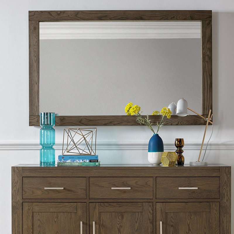 Photo 1 of Turin dark oak landscape mirror Photo 1 of Turin dark oak landscape mirror