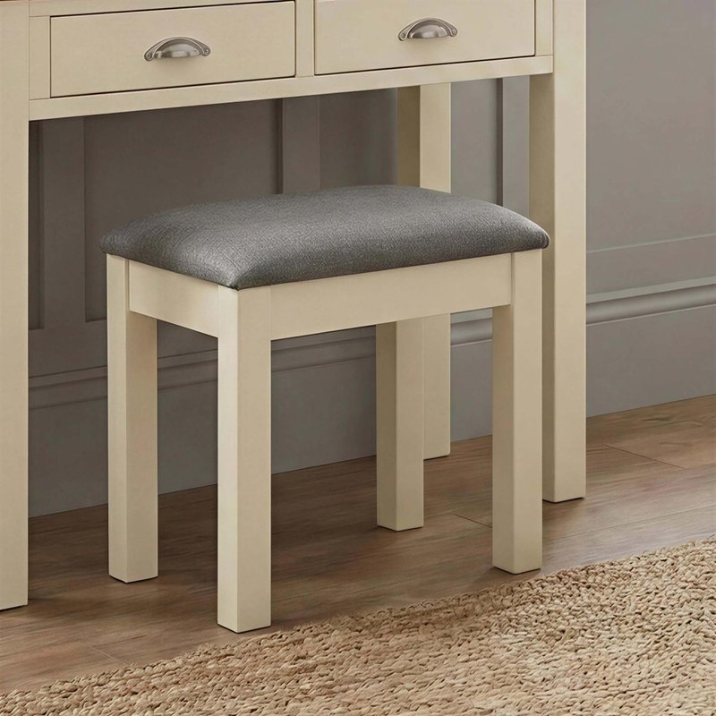 Photo 1 of Versailles padded dressing stool - ivory painted Photo 1 of Versailles padded dressing stool - ivory painted