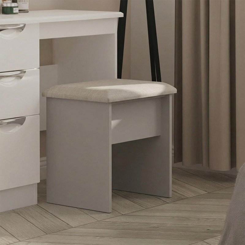 Photo 1 of Camden dressing stool - padded - cashmere Photo 1 of Camden dressing stool - padded - cashmere