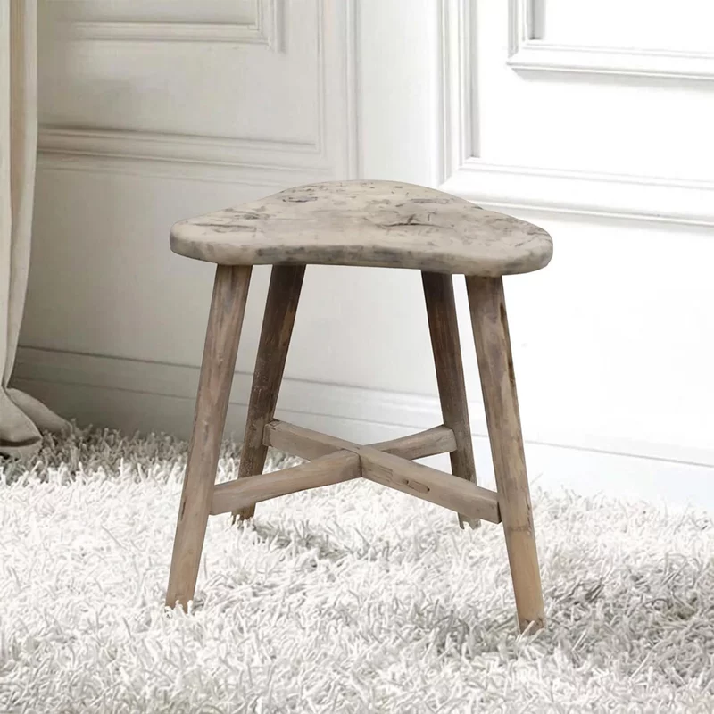 Photo 1 of Unique one of a kind - milking stool - rustic natural - solid wood Photo 1 of Unique one of a kind - milking stool - rustic natural - solid wood