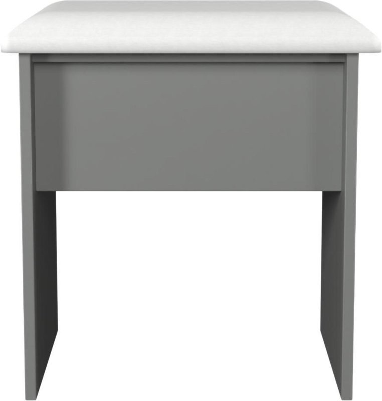 Photo 1 of Norfolk dressing stool - padded - grey Photo 1 of Norfolk dressing stool - padded - grey