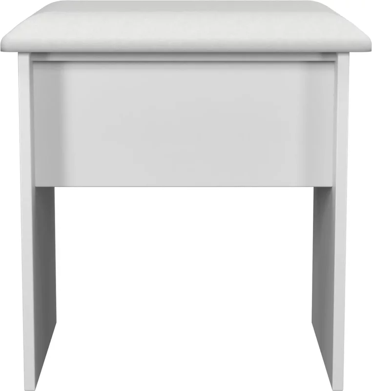Photo 1 of Padstow dressing stool - padded - white Photo 1 of Padstow dressing stool - padded - white