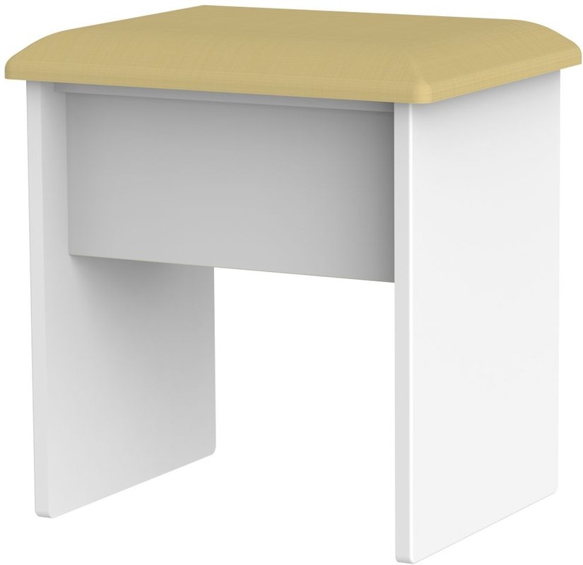 Photo 1 of Victoria dressing stool - padded - white Photo 1 of Victoria dressing stool - padded - white