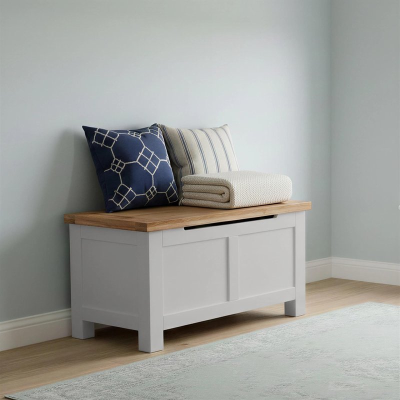 Photo 1 of Lundy blanket box - grey painted Photo 1 of Lundy blanket box - grey painted