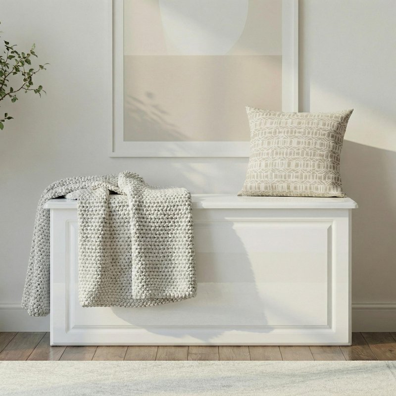Photo 1 of Pembroke blanket box - white gloss Photo 1 of Pembroke blanket box - white gloss