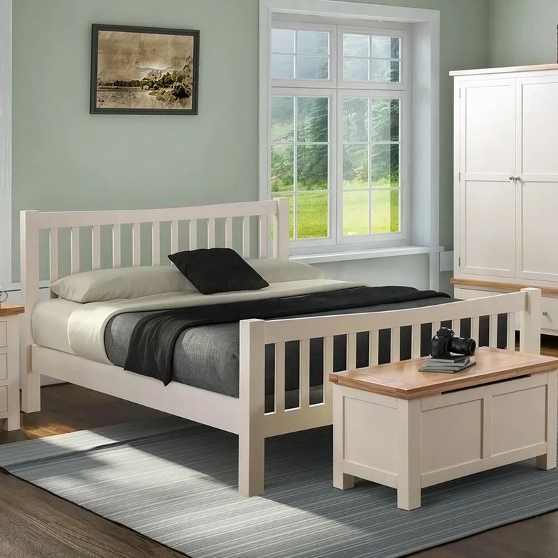 Photo 1 of Lundy bed - ivory painted - sizes available Photo 1 of Lundy bed - ivory painted - sizes available