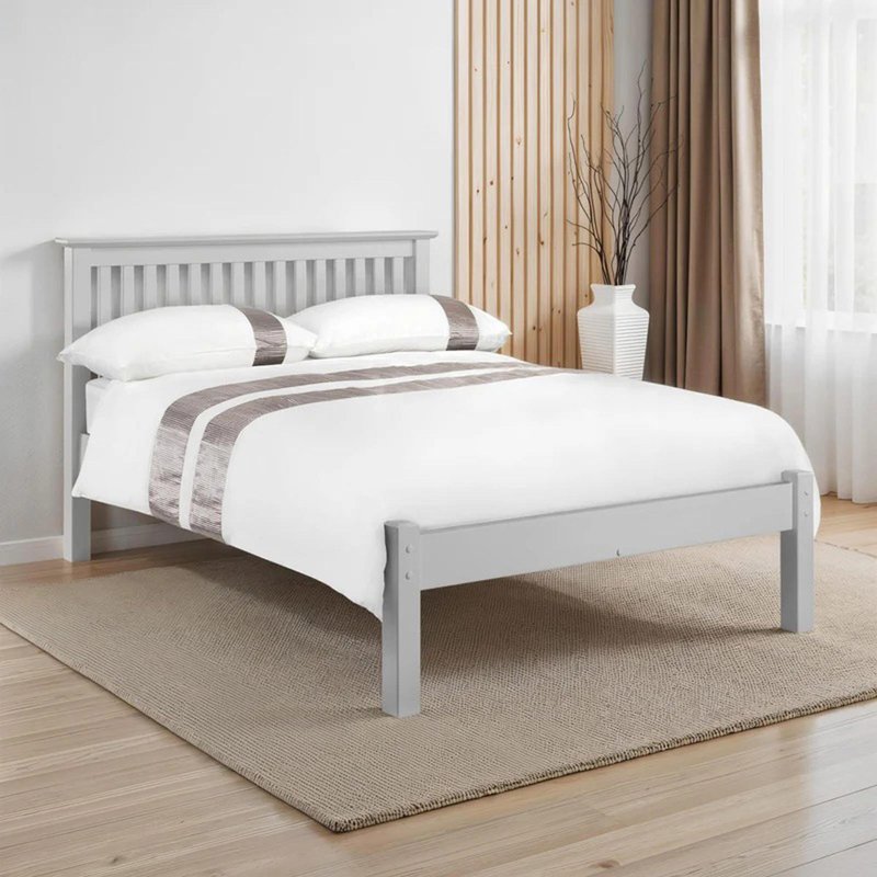 Photo 1 of Barcelona slatted bed - 4ft 6in double - grey Photo 1 of Barcelona slatted bed - 4ft 6in double - grey