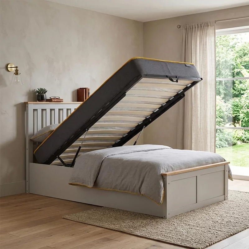 Photo 1 of Phoenix ottoman storage bed - 3ft single - pearl grey Photo 1 of Phoenix ottoman storage bed - 3ft single - pearl grey