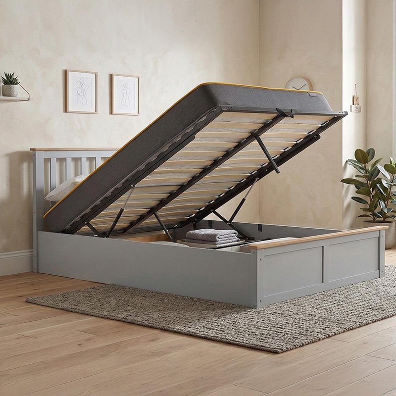 Photo 1 of Phoenix ottoman storage bed - 5ft king size - stone grey Photo 1 of Phoenix ottoman storage bed - 5ft king size - stone grey
