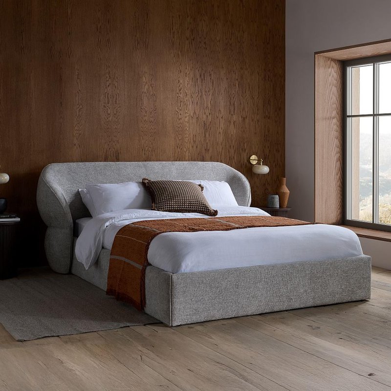 Photo 1 of Milan bed - grey fabric - sizes available Photo 1 of Milan bed - grey fabric - sizes available