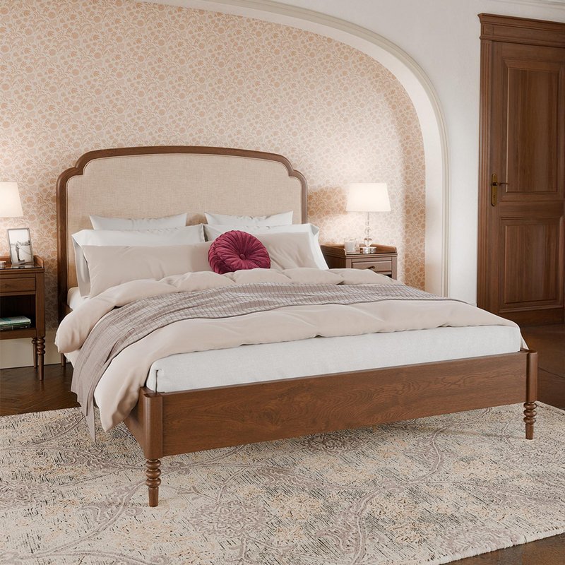 Photo 1 of Williamson bed - mid gloss lacquered - variation available Photo 1 of Williamson bed - mid gloss lacquered - variation available