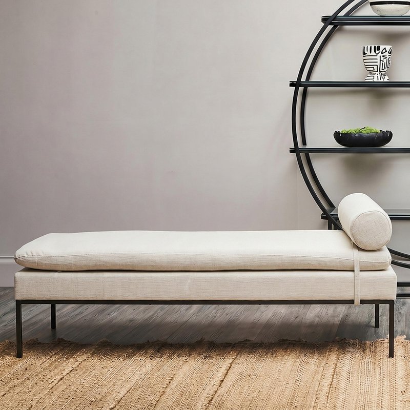Photo 1 of Harley day bed - grey linen fabric Photo 1 of Harley day bed - grey linen fabric