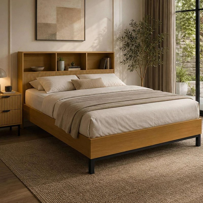 Photo 1 of Sia bookcase bed - oak effect - sizes available Photo 1 of Sia bookcase bed - oak effect - sizes available