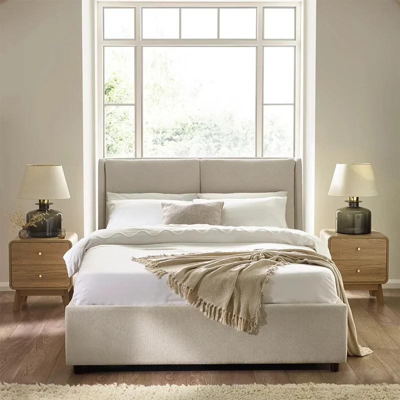 Photo 1 of Maddock ottoman storage bed - beige fabric - sizes available Photo 1 of Maddock ottoman storage bed - beige fabric - sizes available