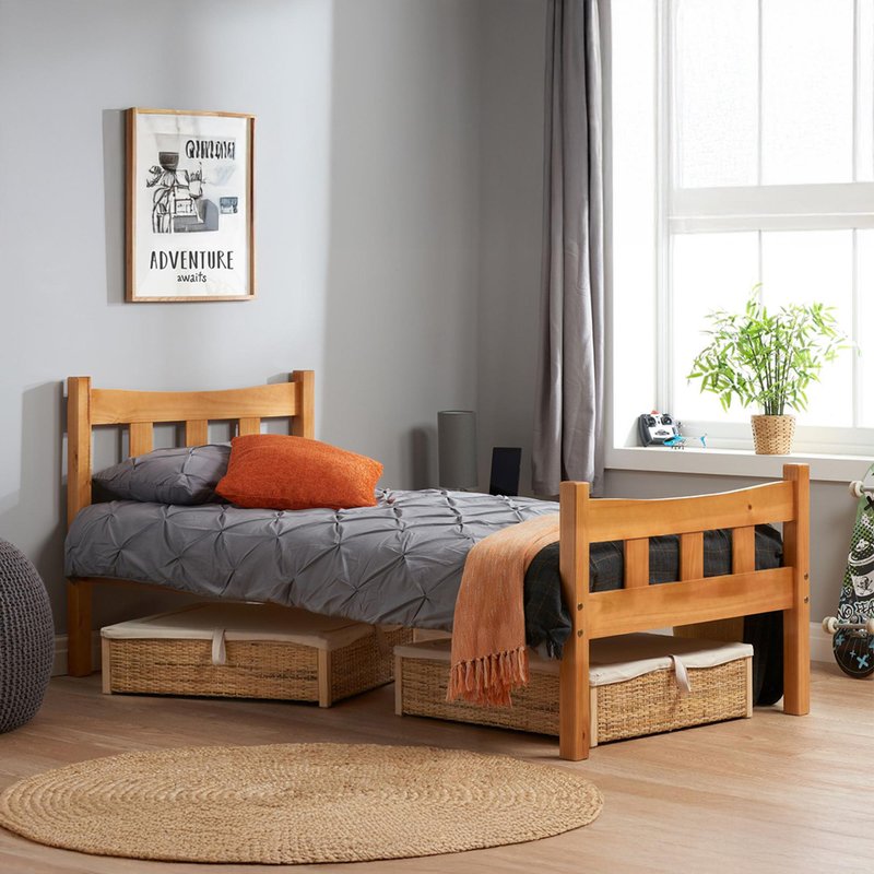 Photo 1 of Miami slatted bed - antique pine - sizes available Photo 1 of Miami slatted bed - antique pine - sizes available