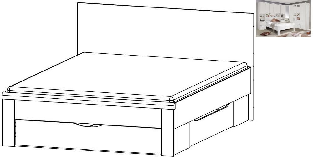 Photo 1 of Rivera storage bed - white - 4ft 6in double Photo 1 of Rivera storage bed - white - 4ft 6in double
