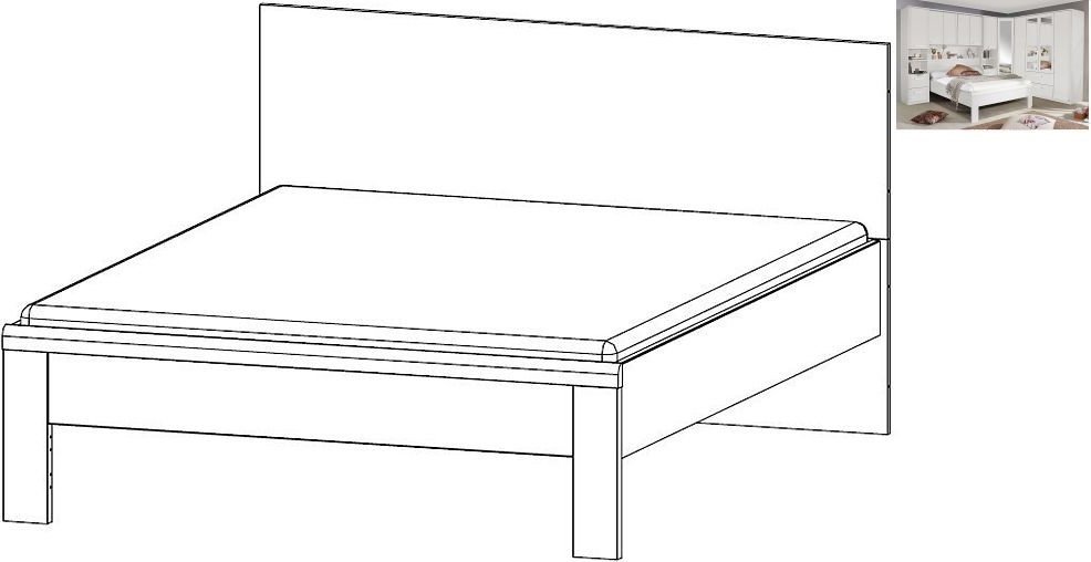 Photo 1 of Rivera bed - white - 5ft king size Photo 1 of Rivera bed - white - 5ft king size