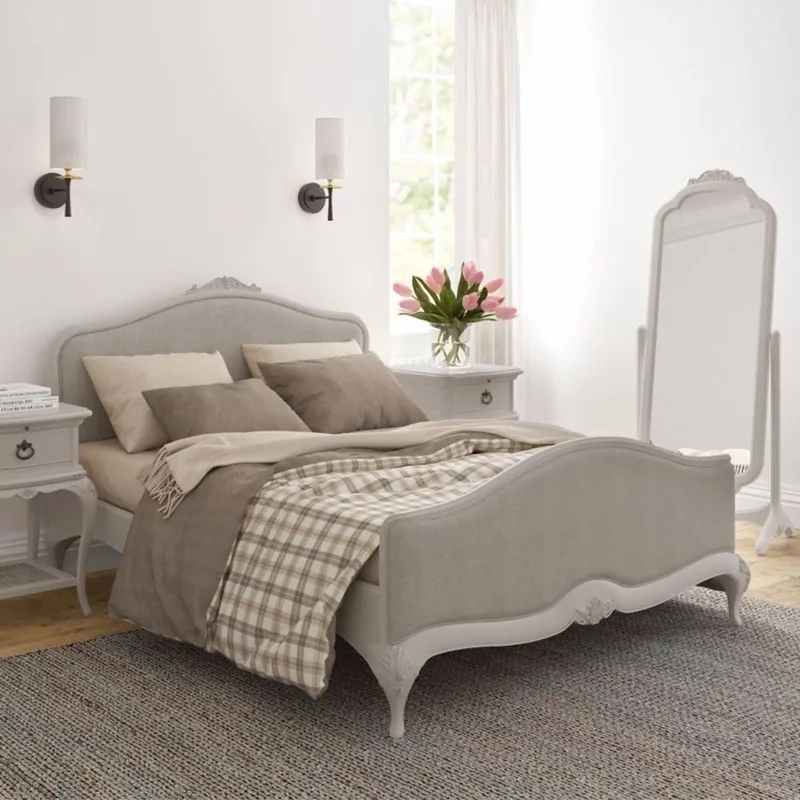 Photo 1 of Etienne upholstered bed - grey - sizes available Photo 1 of Etienne upholstered bed - grey - sizes available