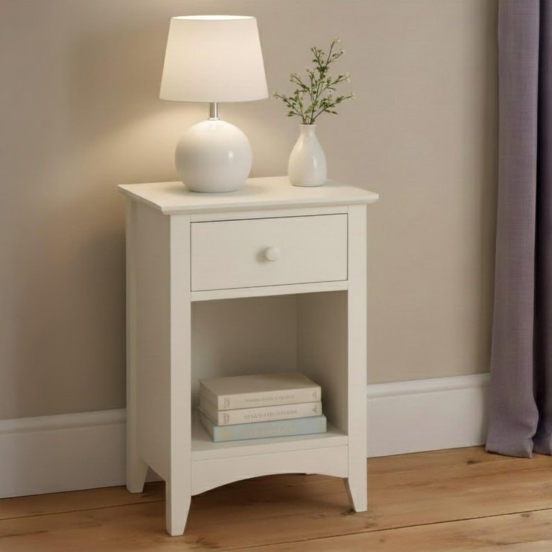 Photo 1 of Cameo bedside cabinet - 1 drawer - white Photo 1 of Cameo bedside cabinet - 1 drawer - white