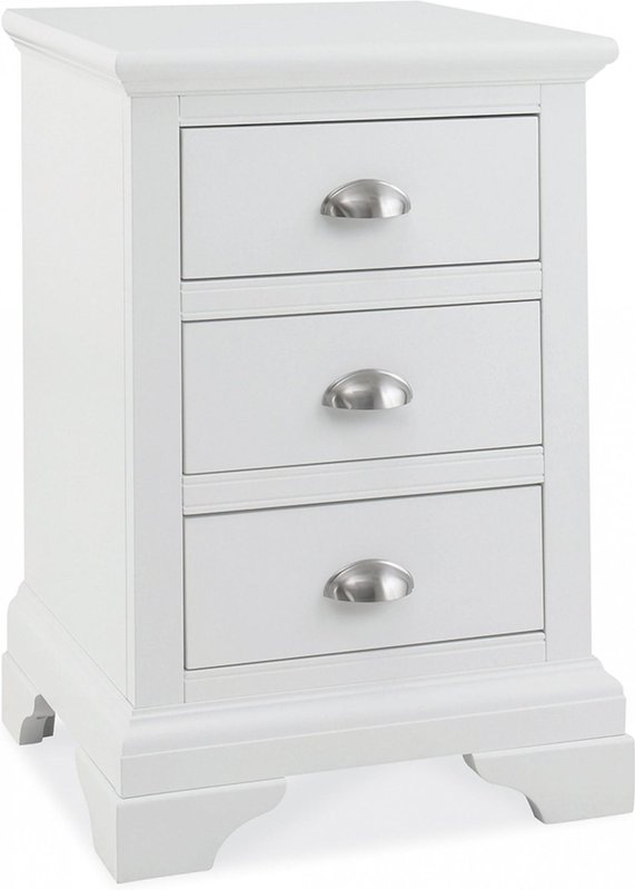 Photo 1 of Hampstead white bedside cabinet - 3 drawer Photo 1 of Hampstead white bedside cabinet - 3 drawer