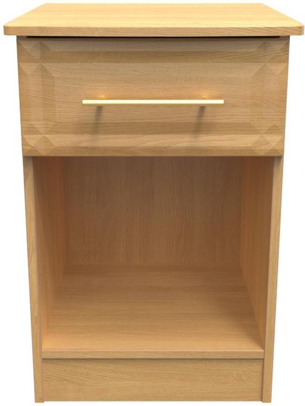 Photo 1 of Faye bedside cabinet - 1 drawer - oak Photo 1 of Faye bedside cabinet - 1 drawer - oak
