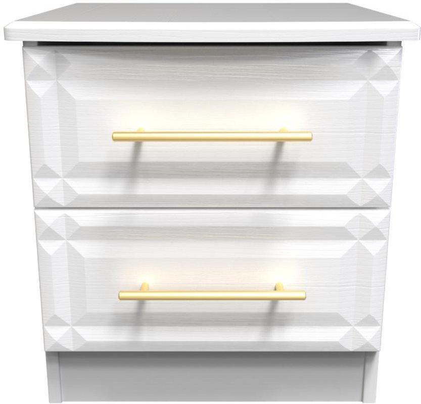 Photo 1 of Faye bedside cabinet - 2 drawer - white Photo 1 of Faye bedside cabinet - 2 drawer - white