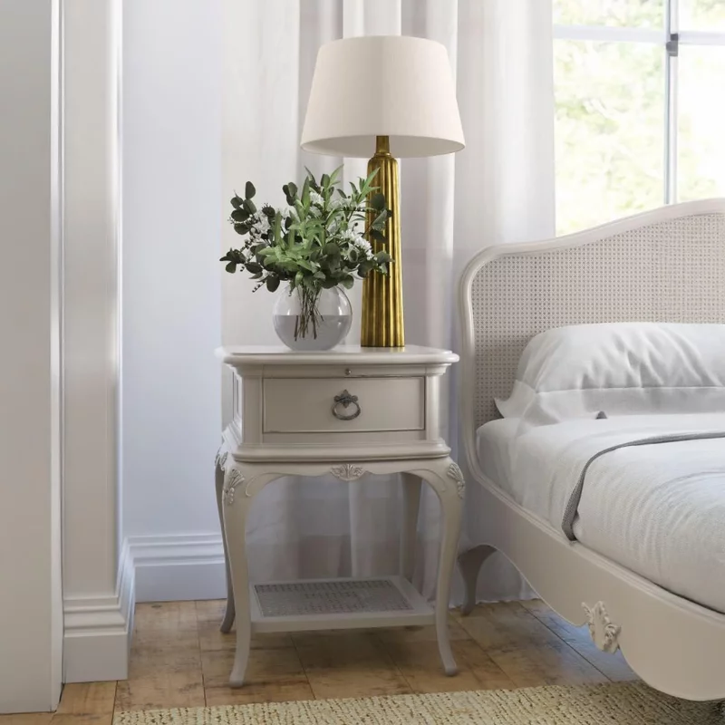 Photo 1 of Etienne bedside table - 1 drawer - grey Photo 1 of Etienne bedside table - 1 drawer - grey