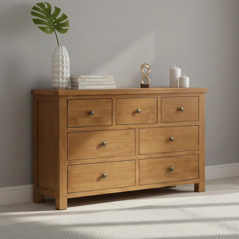 Photo 1 of Original chest - 3+4 drawer - rustic oak Photo 1 of Original chest - 3+4 drawer - rustic oak