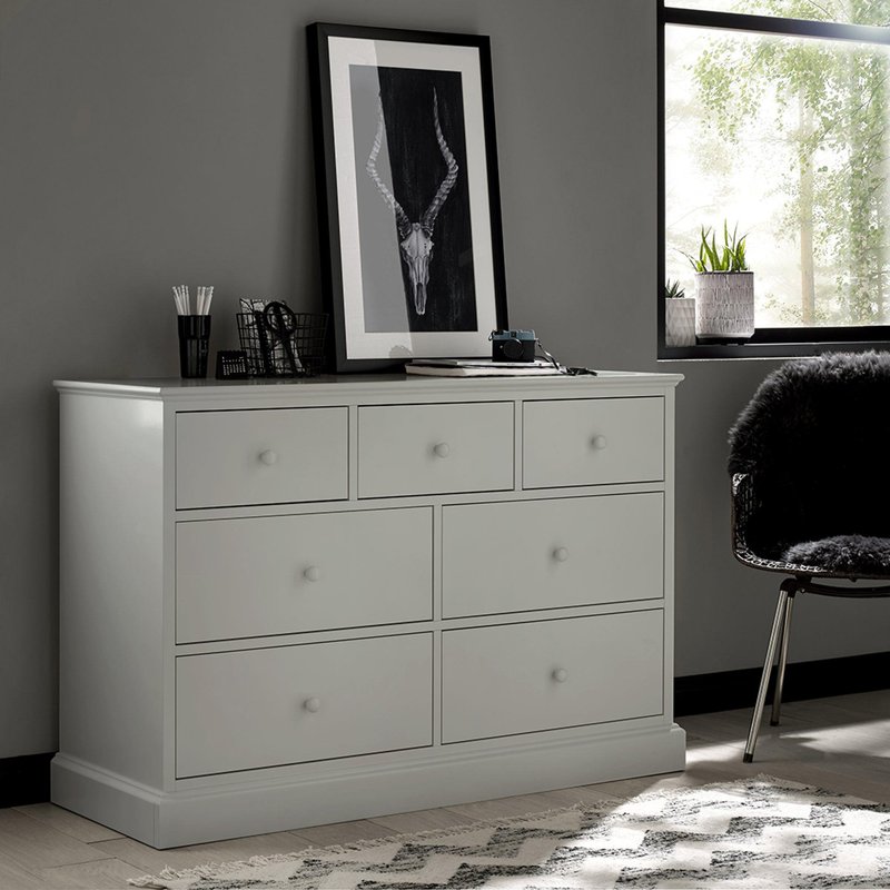 Photo 1 of Ashby soft grey chest - 3+4 drawer Photo 1 of Ashby soft grey chest - 3+4 drawer