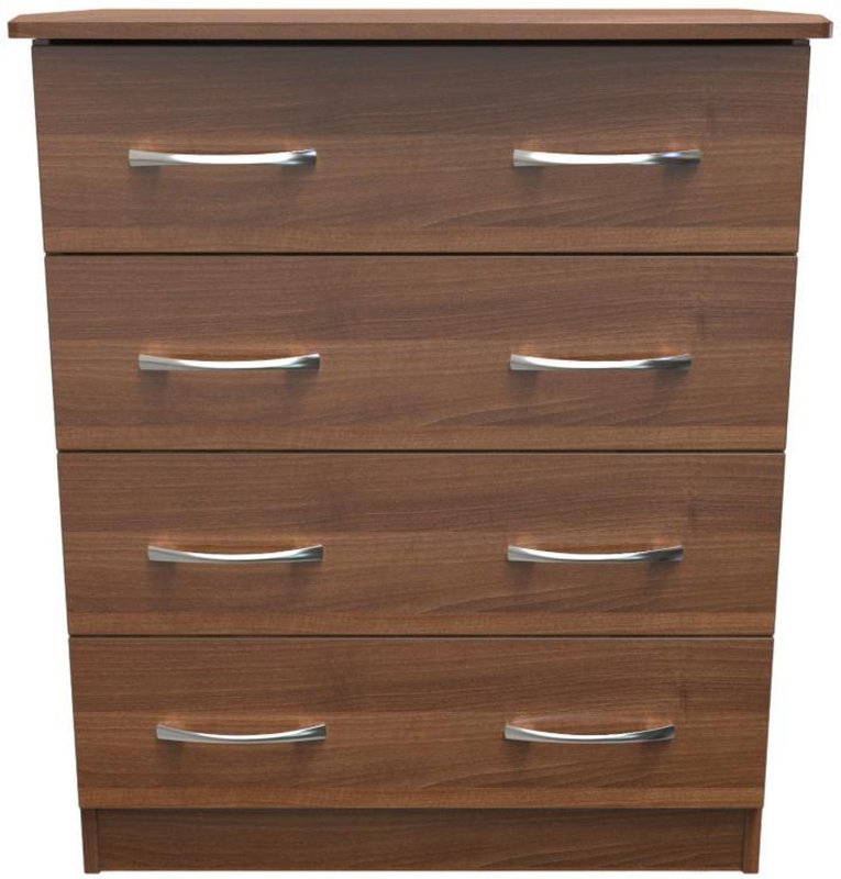 Photo 1 of Eve chest - 4 drawer - walnut Photo 1 of Eve chest - 4 drawer - walnut