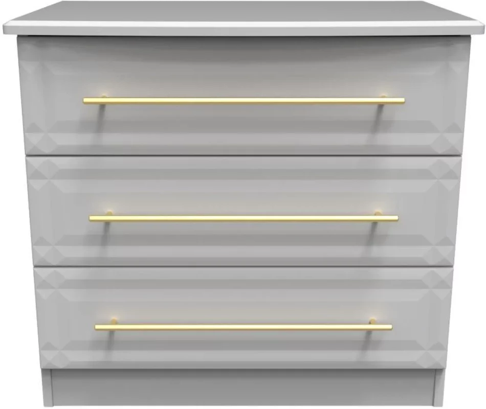 Photo 1 of Faye chest - 3 drawer small - grey Photo 1 of Faye chest - 3 drawer small - grey