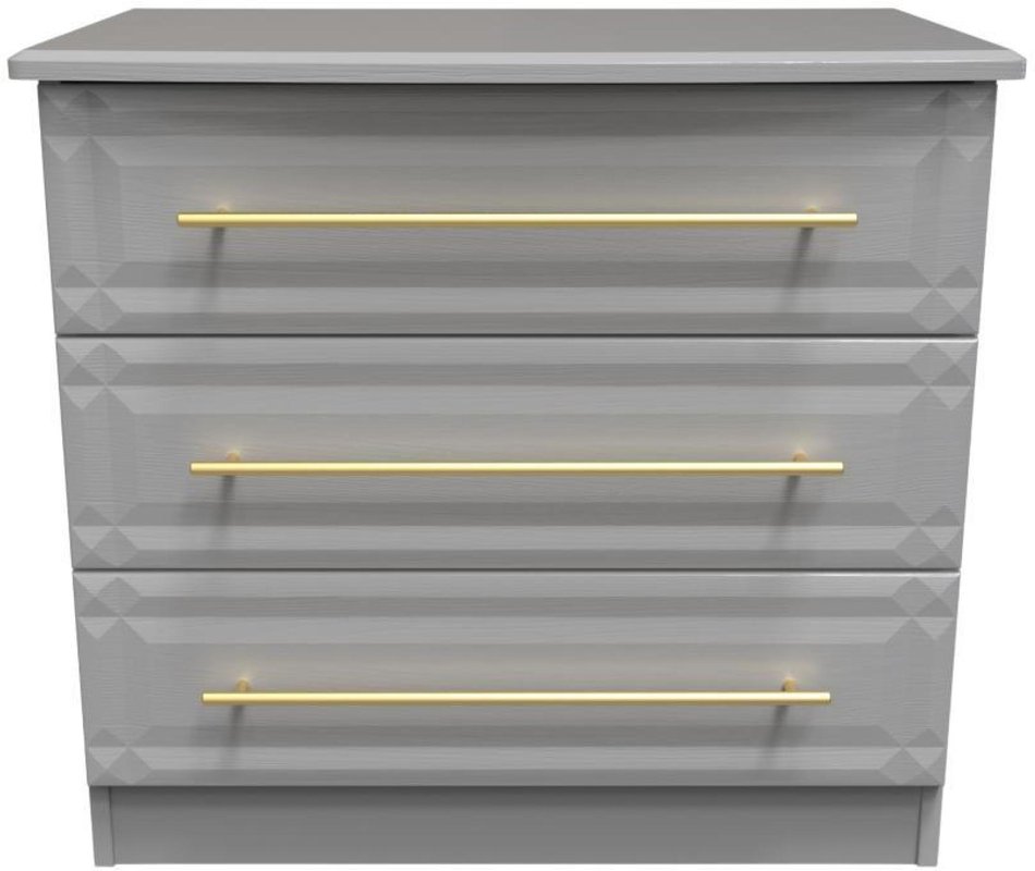 Photo 1 of Faye chest - 3 drawer small - grey ash Photo 1 of Faye chest - 3 drawer small - grey ash