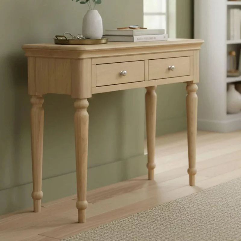 Photo 1 of Cromwell dressing table - 2 drawer - oak Photo 1 of Cromwell dressing table - 2 drawer - oak