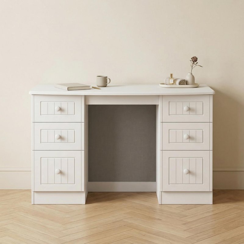 Photo 1 of Warwick dressing table - 6 drawer - double - white Photo 1 of Warwick dressing table - 6 drawer - double - white