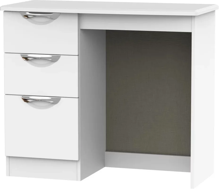 Photo 1 of Camden single dressing table - 3 drawer - white matt Photo 1 of Camden single dressing table - 3 drawer - white matt