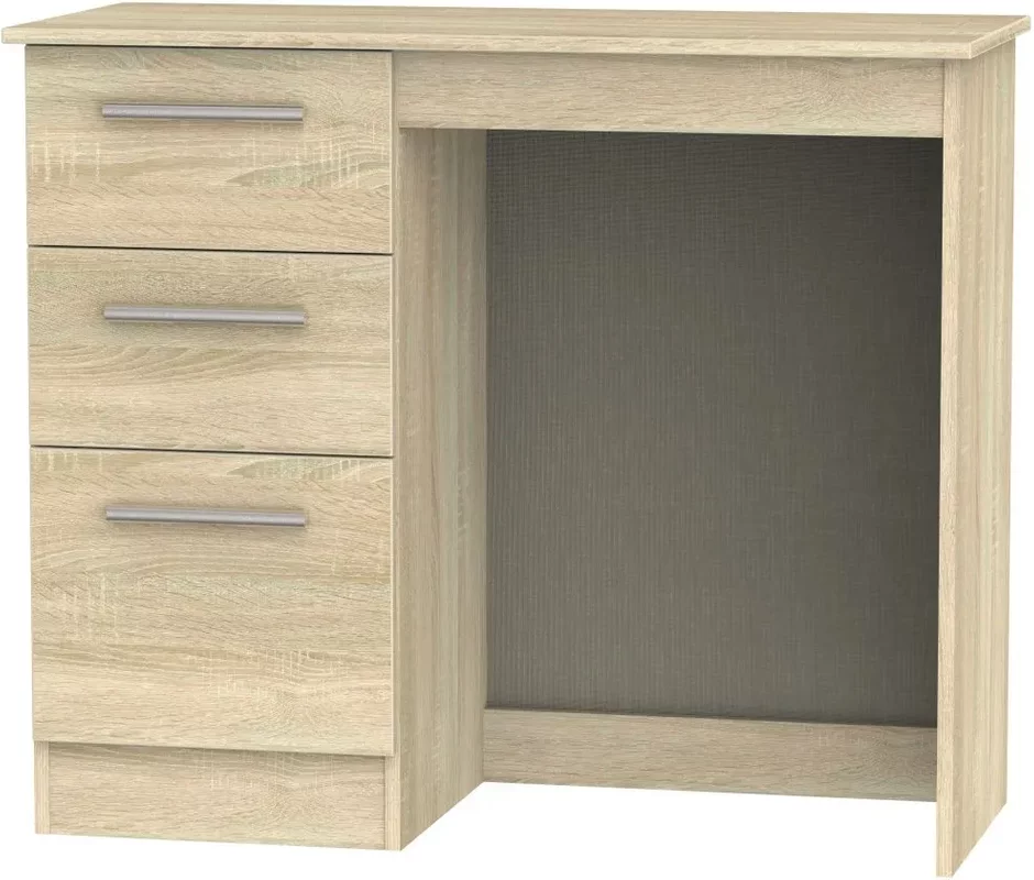 Photo 1 of Contrast single dressing table - 3 drawer - oak Photo 1 of Contrast single dressing table - 3 drawer - oak