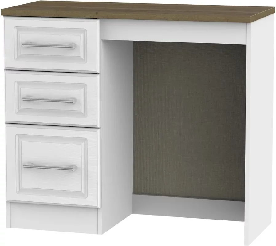 Photo 1 of Kent dressing table - 3 drawer - single - white ash and oak Photo 1 of Kent dressing table - 3 drawer - single - white ash and oak