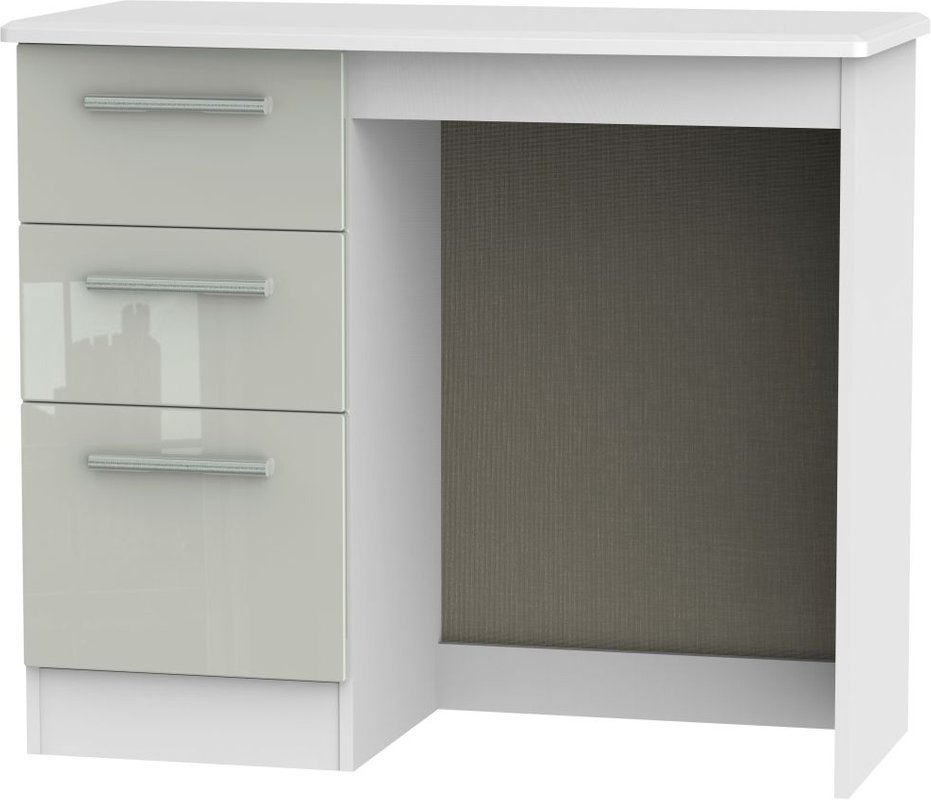 Photo 1 of Knightsbridge dressing table - single - 3 drawer - cashmere gloss and white Photo 1 of Knightsbridge dressing table - single - 3 drawer - cashmere gloss and white