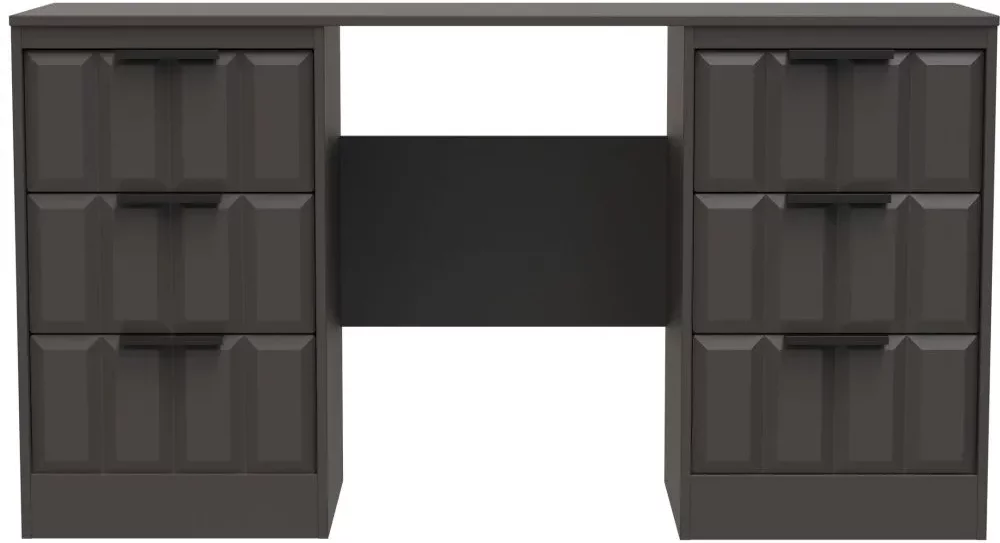 Photo 1 of New york dressing table - double - 6 drawer - graphite Photo 1 of New york dressing table - double - 6 drawer - graphite