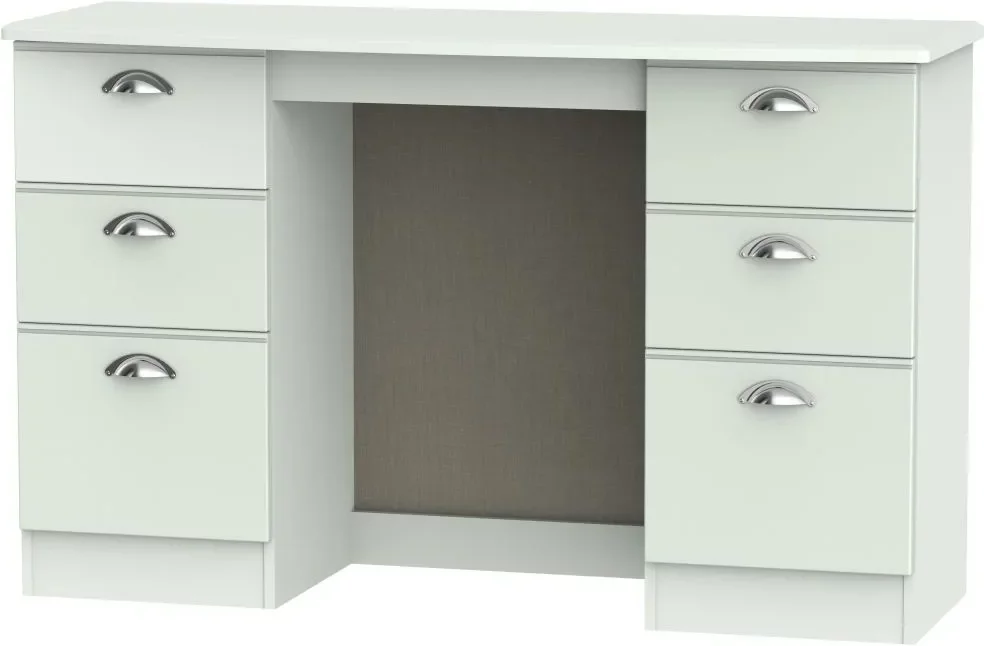 Photo 1 of Victoria double dressing table - 6 drawer - grey Photo 1 of Victoria double dressing table - 6 drawer - grey