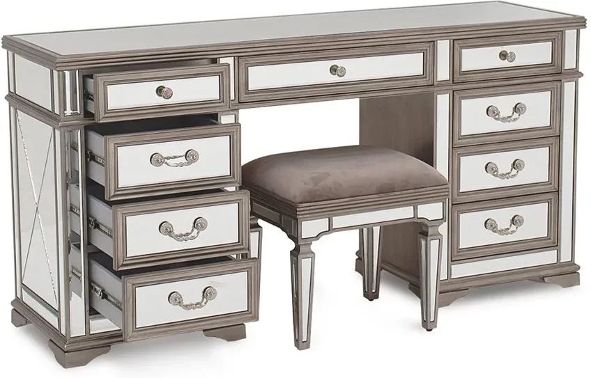 Photo 1 of Jessica dressing table - champagne mirrored Photo 1 of Jessica dressing table - champagne mirrored