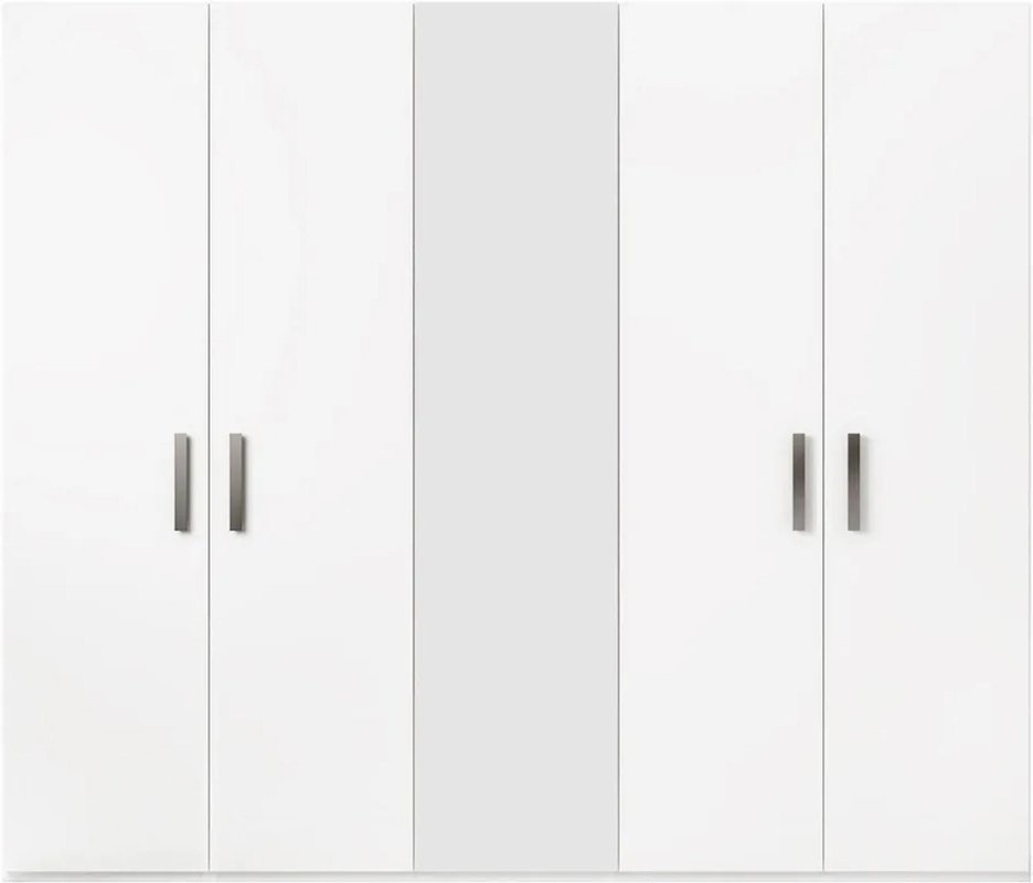 Photo 1 of Modern mara mirror wardrobe - 5 door - white Photo 1 of Modern mara mirror wardrobe - 5 door - white