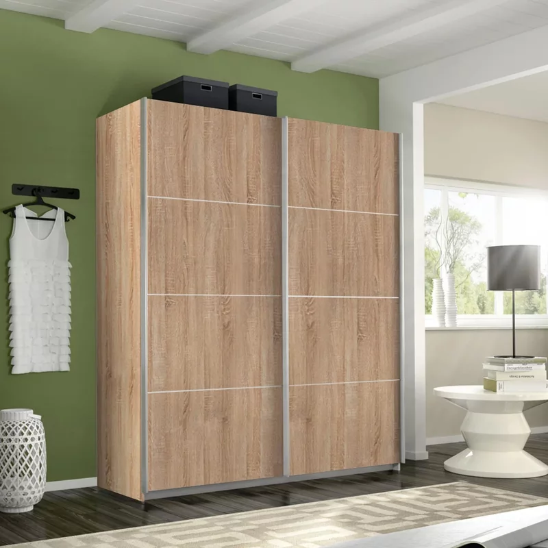 Photo 1 of Belluno sliding wardrobe - 181cm - 2 door - sonoma oak Photo 1 of Belluno sliding wardrobe - 181cm - 2 door - sonoma oak
