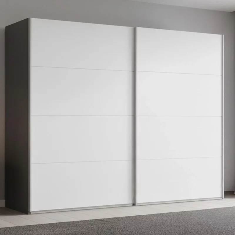 Photo 1 of Beluga extra sliding wardrobe - 271cm - 2 door - graphite & alpine white Photo 1 of Beluga extra sliding wardrobe - 271cm - 2 door - graphite & alpine white