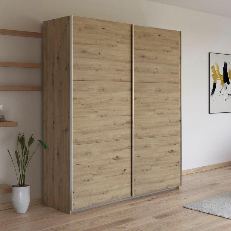 Photo 1 of Kronach sliding wardrobe - 175cm - 2 door - artisan oak Photo 1 of Kronach sliding wardrobe - 175cm - 2 door - artisan oak