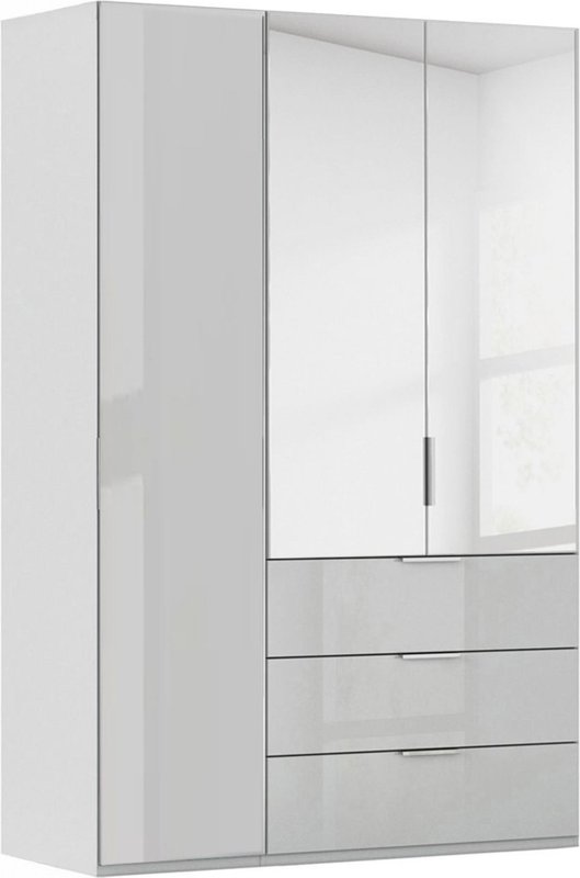 Photo 1 of Miramar type-5 wardrobe - 151cm - 3 door - combi - silk grey & silk grey glass Photo 1 of Miramar type-5 wardrobe - 151cm - 3 door - combi - silk grey & silk grey glass