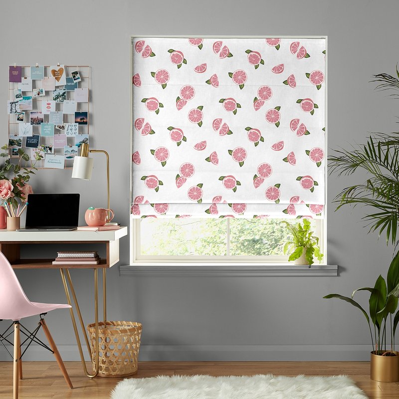 Photo 1 of Grapefruit roman blind - pink Photo 1 of Grapefruit roman blind - pink