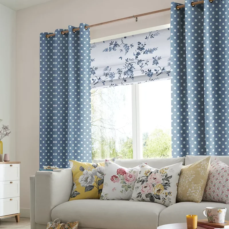 Photo 1 of Cath kidston curtain - button spot blue Photo 1 of Cath kidston curtain - button spot blue