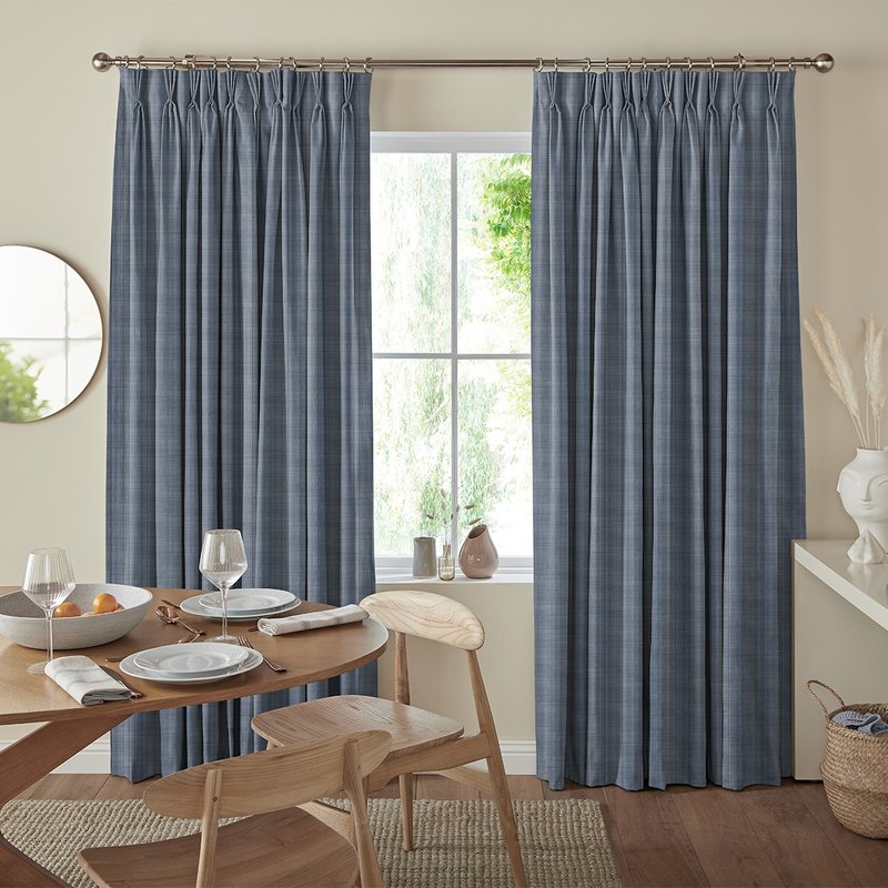 Photo 1 of Palmer curtain - indigo Photo 1 of Palmer curtain - indigo
